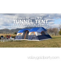 Ozark Trail 20' x 10' Tunnel Tent with Screen Porch, Sleeps 10   554318914